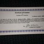 Cremation Certificate